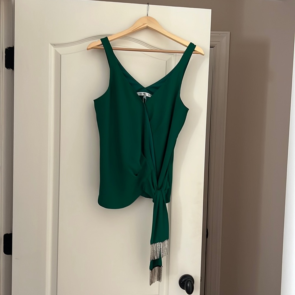 Green Trina Turk top. Beautiful